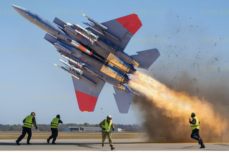 Beautiful Female US F-15 fighter jet takes off at Crazy speed and What happen!