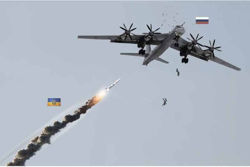 Scary Moment! Ukrainian Missile Destroy Russian Tu-95 Strategic Bomber, Crew Death.