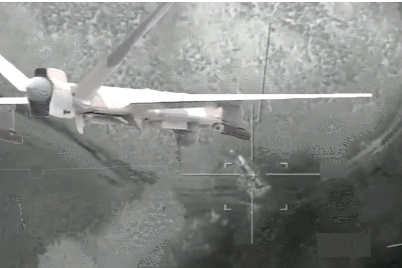 Russian Orion UAV Attacks Ukrainian Bogdan Howitzer With Missile