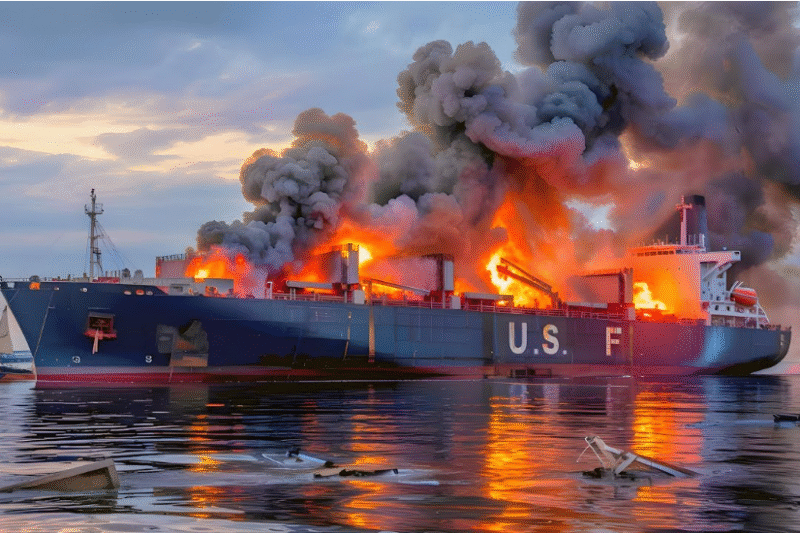 Today, 2 US cargo ships carrying 3000 tons of explosives were destroyed by Russia